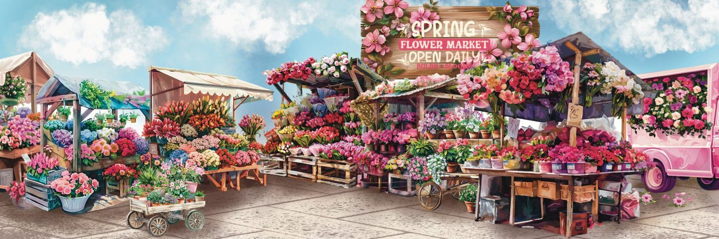 Marque page Flower market - La Papet' Littéraire