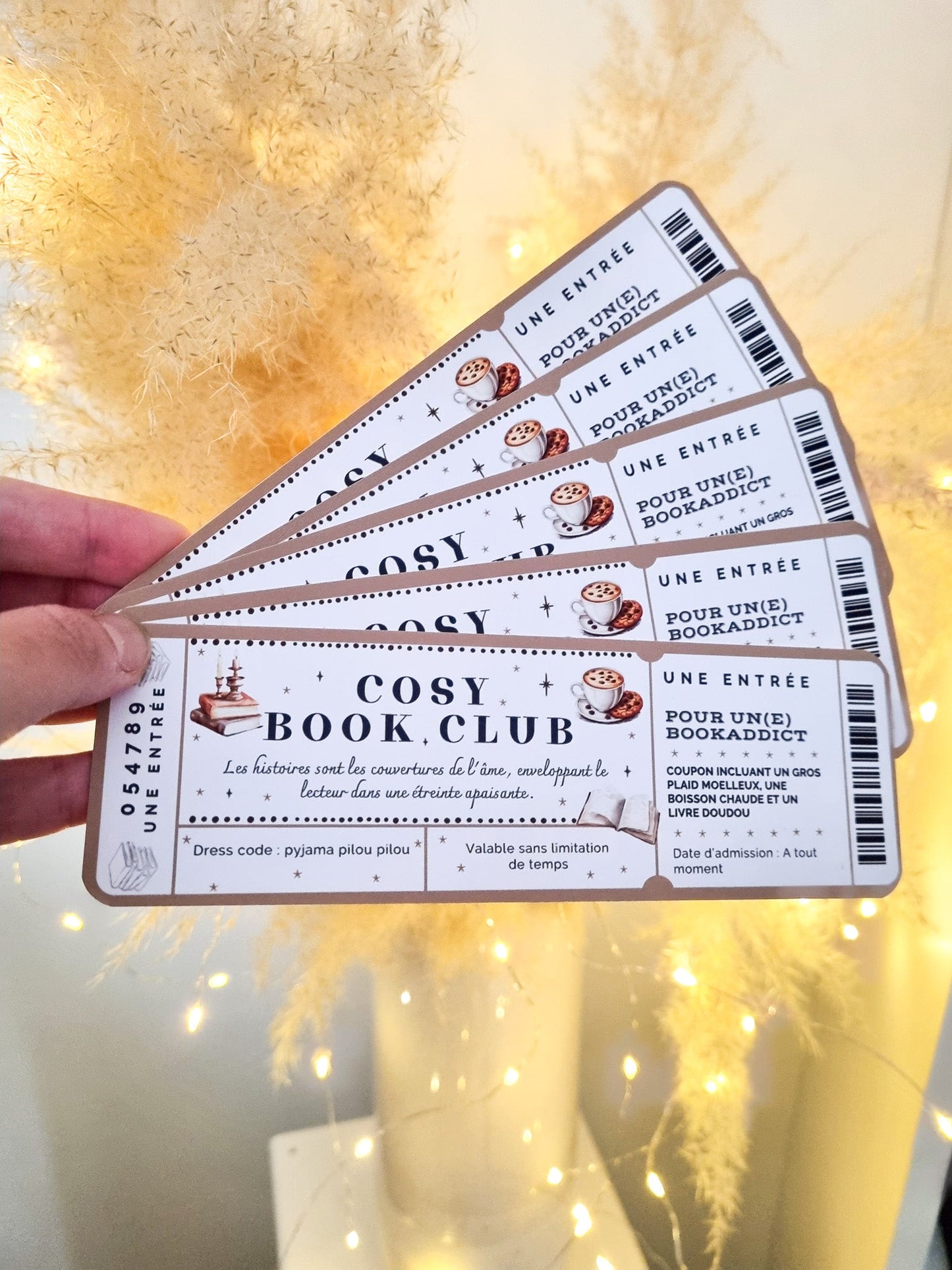 Marque - page Ticket d'entrée Cosy Book Club - La Papet' Littéraire