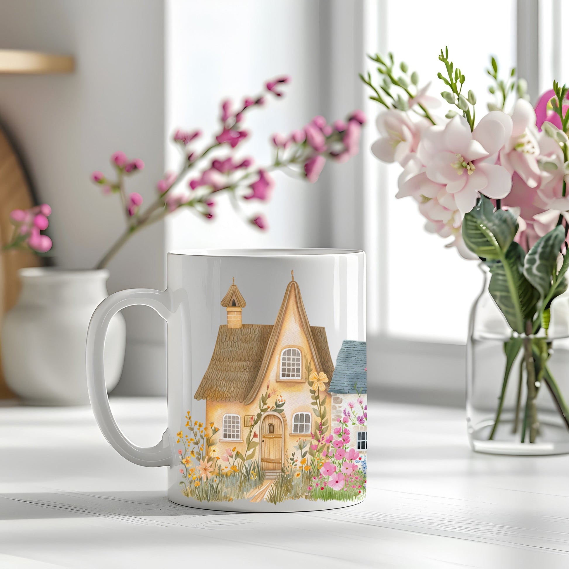 Mug Cottage fleuris - La Papet' Littéraire