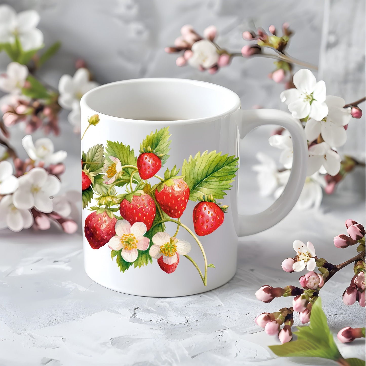 Mug Fraises - La Papet' Littéraire