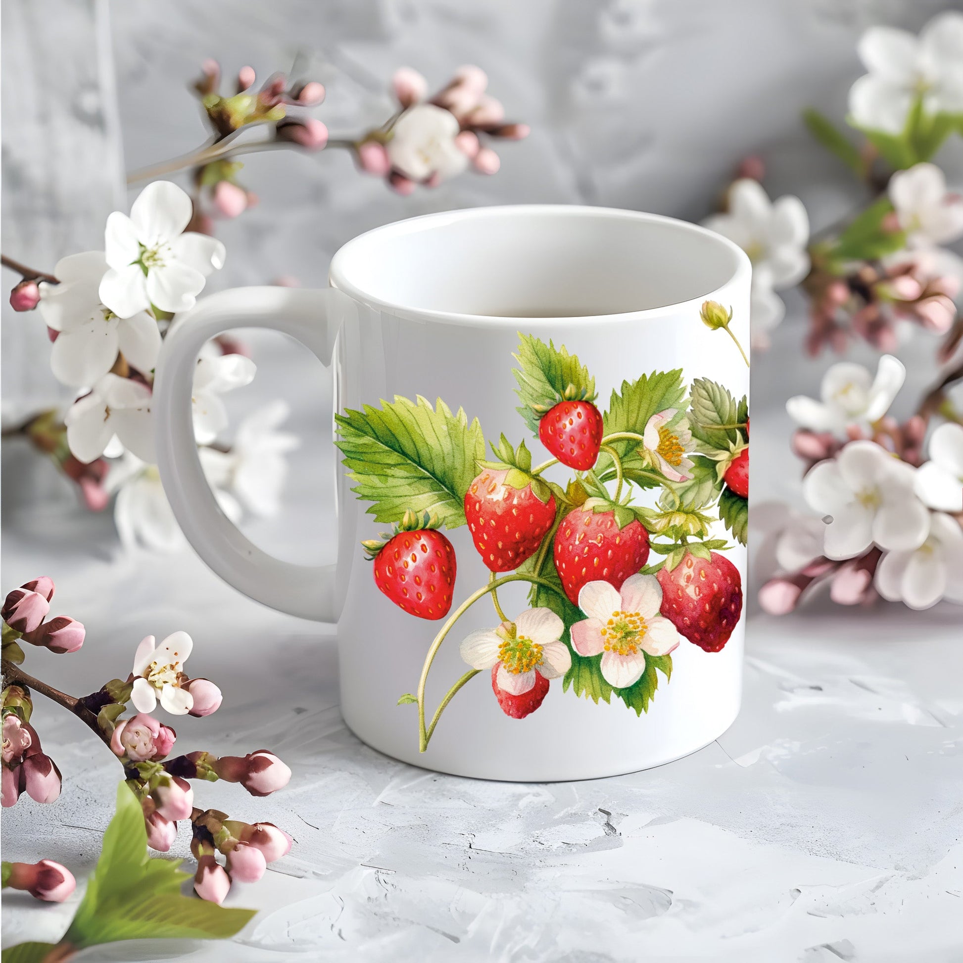 Mug Fraises - La Papet' Littéraire