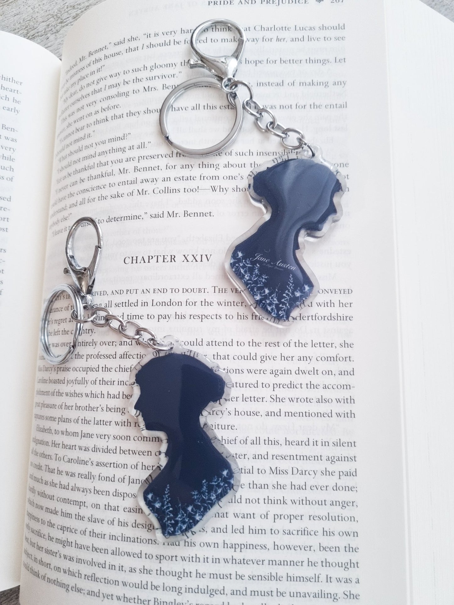 Porte - clés Jane Austen - La Papet' Littéraire